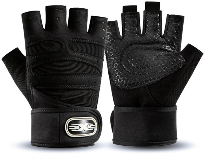 제이아워 운동용 헬스 장갑 손목보호, 블랙, 1세트