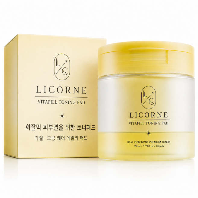 모공패드 얼굴각질패드 비타 화잘먹패드 각질제거 토닝패드 리꼼 토너패드 대용량, 1박스, 230ml