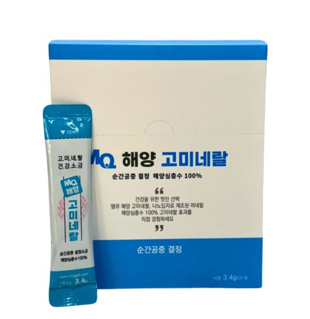 해양심층수로 만든 엠큐해양고미네랄 소금 스틱 3.4gx31 저염 오씨아드 엠큐눈소금, 3.4g, 31개