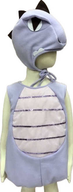 兒童澎澎恐龍變裝服, 紫色, 1個