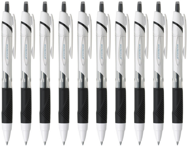 유니볼 유니 제트스트림 단색 볼펜 10자루 0.5 (SXN-150-05) (150C), 블랙