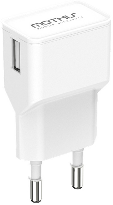 모디스 USB 1포트 1.2A 분리형 충전기(삼성 아이폰 핸드폰 유선 이어폰 블루투스 시계 닌텐도 전자담배 미용기기 조명 저출력 저속 충전기), 화이트, 1개