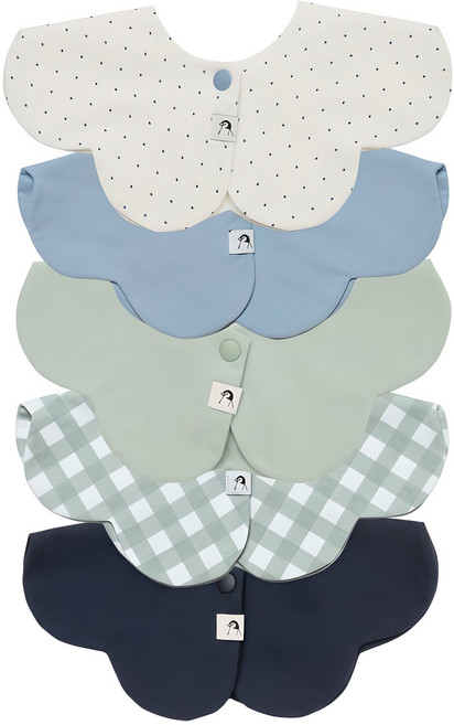 코니 롤링 턱받이 5종, B세트, 1세트