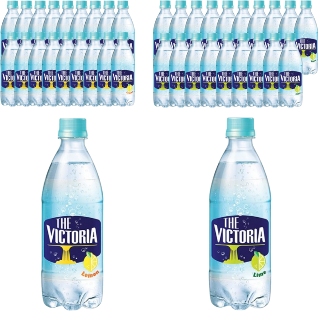 더 빅토리아 탄산음료 레몬 + 라임, 40개, 500ml