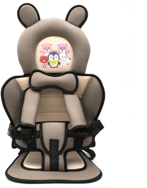 Kingfishe 휴대용 카시트 자동차 보조 카시트 간이 보조 안전벨트, 1개, 그레이