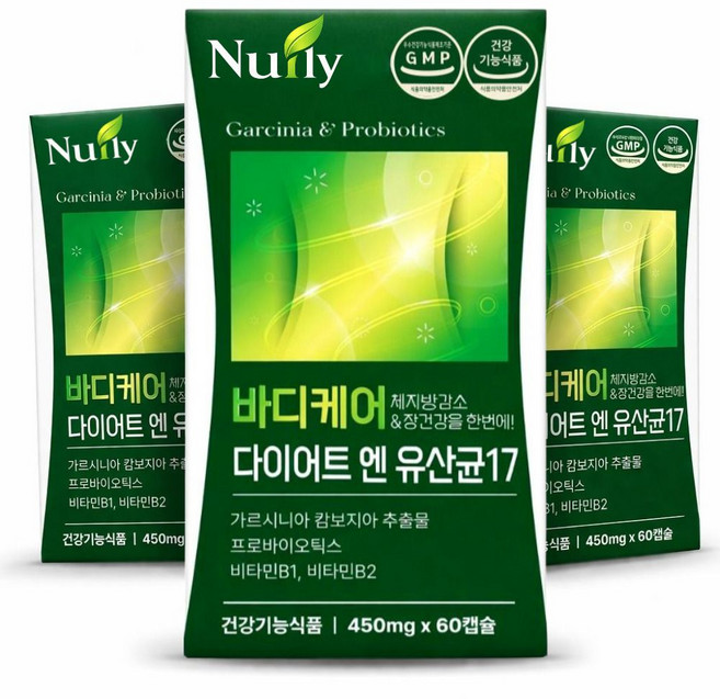 bnr17 유산균 다이어트 식약청인증 비에날씬 정품 증정 (12박스구매시) / 체지방 감소 다이어트유산균 17, 3개, 60회분