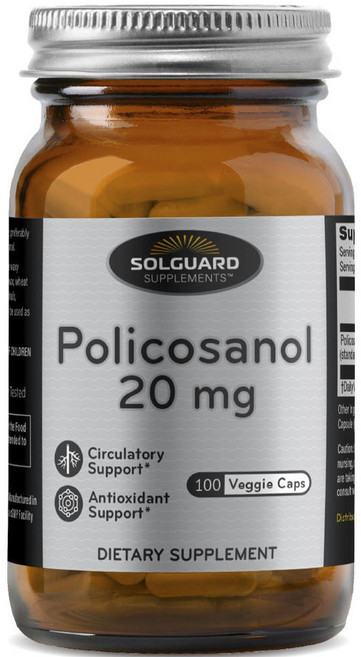 Solguard Supplements 甘蔗原素 20mg 植物膠囊, 1個, 100錠
