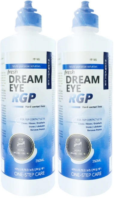 하드렌즈 드림렌즈 케이스 세척액 보존액 350ml, 2개 - 쿠팡