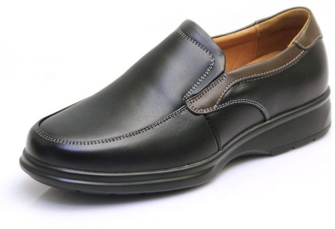 [모피어스]소가죽 심플 밴딩 남성 캐주얼화 로퍼 구두 스니커즈 BK H5102