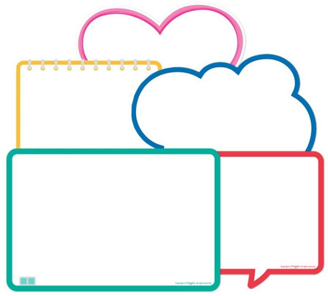 구름 말풍선 모양 메모보드 화이트보드시트지 널빤지, 칠판형 (2008250)