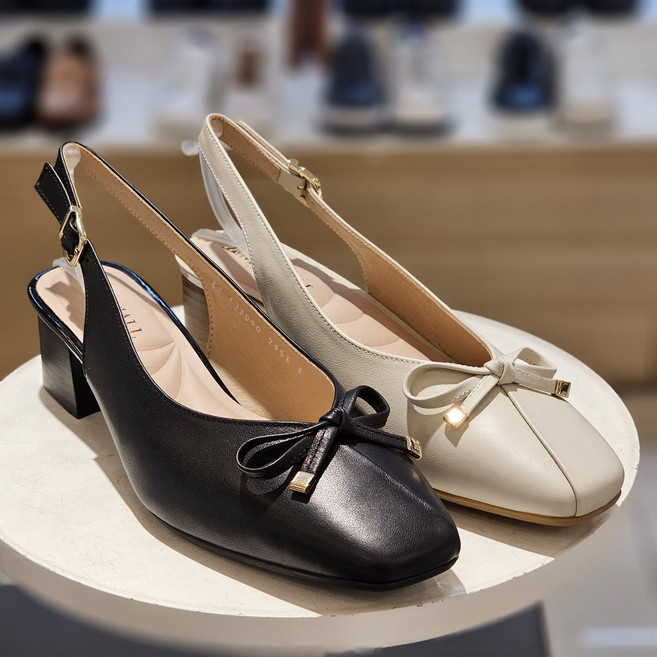 미셸 by 탠디 123040 쿠션 발편한 소가죽 여성 백오픈 구두(4CM굽) 12SH3040EB