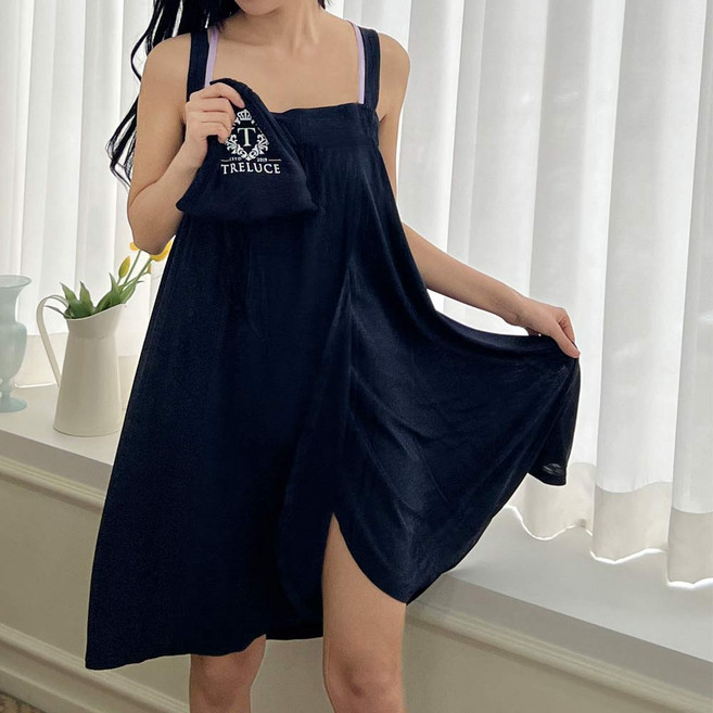 골프 샤워가운 호텔 라운딩 리조트 여행 가운, 1개, 네이비 샤워가운