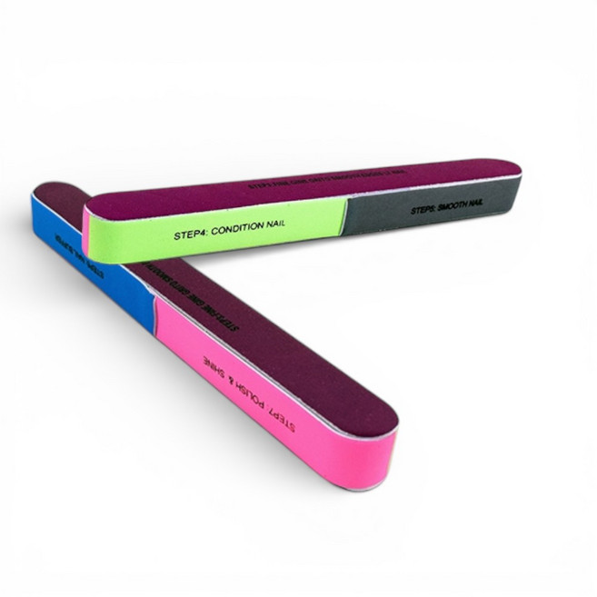 손톱갈이 표면정리 7면 네일파일 샌딩버퍼, 5개, 랜덤