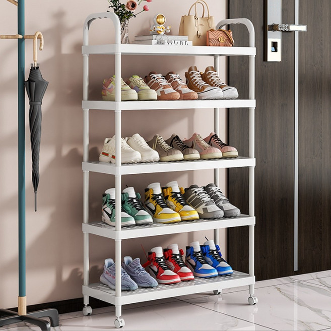 이동식 다용도선반 5단 베란다 현관신발 바퀴달린 슬림 리틀하우스마켓 LHOSSB0003, 단품