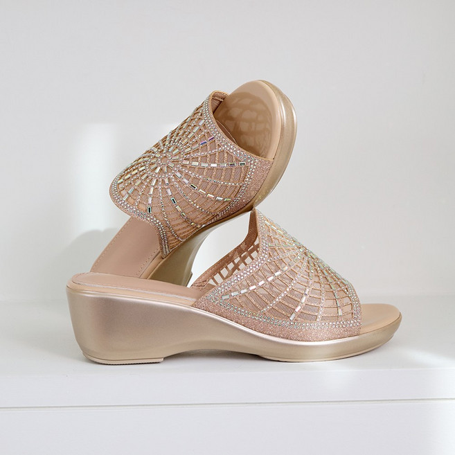 제이슈 젤빈 초경량 통굽 큐빅 뮬 슬리퍼 5.5cm