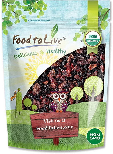 Food to Live 유기농 에센셜 베리 믹스 0.7kg(1.5파운드) GMO 프리 건조 블루베리 및 크랜베리. 무황화 코셔. 부드럽게 단맛을 냅니다. 유기농 해바라기, 1.5 LB