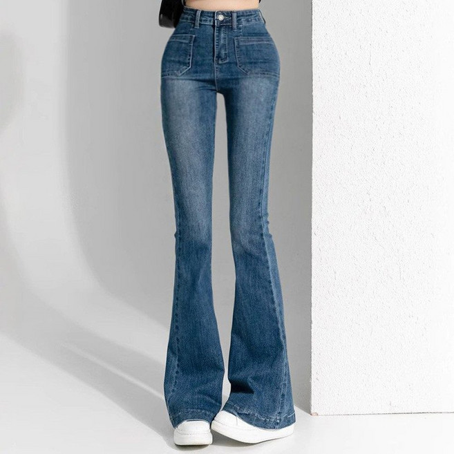 메이리앤 하이웨스트 부츠컷 청바지 허얇골넓 몸매보정 데님 팬츠