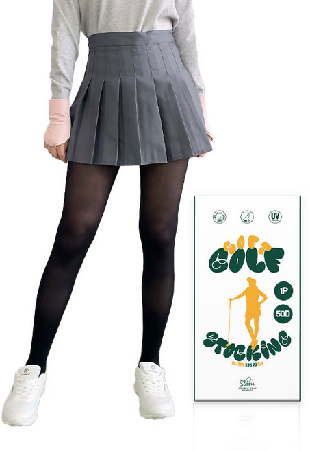 슬로비 골프 UV차단 50D 슬림라인 발고리 스타킹