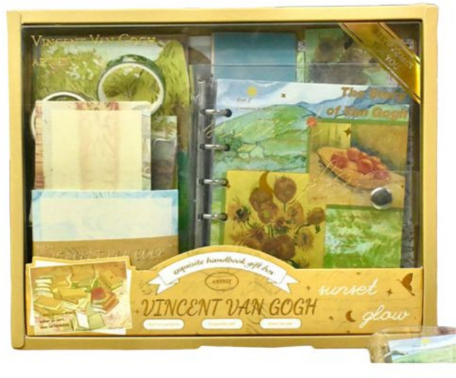 빈티지 다이어리 꾸미기 풀세트 다이어리포함, 1세트, 빈센트 반 고흐