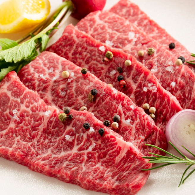 투쁠 1++ 한우 눈꽃 설깃살 600g 로스 구이용 한우설깃살 설도, 3개, 200g