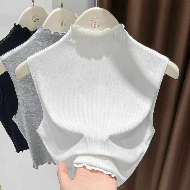 메인워크 여성 민소매 나시 티셔츠 봄가을 반폴라 데일리 스판 캐주얼 루즈핏 슬림핏 쇼트 레깅스 상의