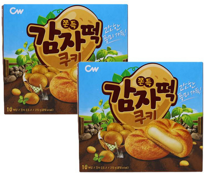 청우 쫀득 감자떡 쿠키, 2개, 215g