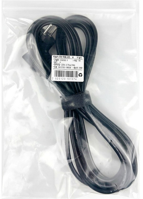 티놀지 국산 AC코드 0.75SQ 10A 파워케이블 전원케이블, 1개, 5m