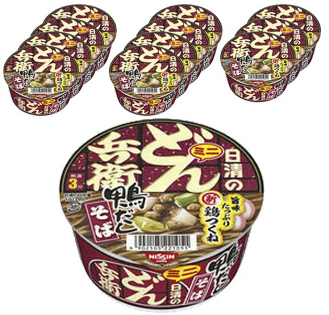 Nissin Donbei 日清 頓兵衛 迷你迷彩鴨湯蕎麥麵 46g, 12入