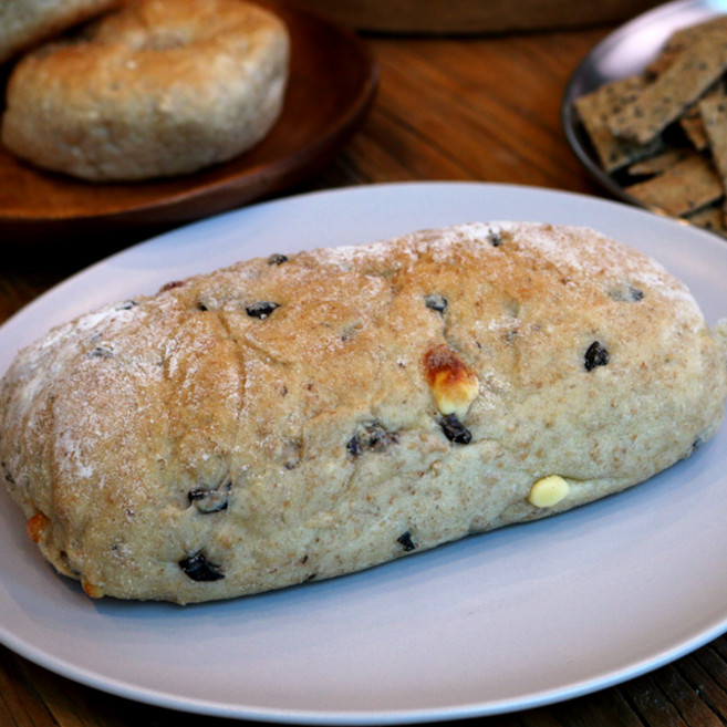 국내산 발아 통밀로 만든 비건빵 올리브치아바타 (소) 175g 4개입, 4개