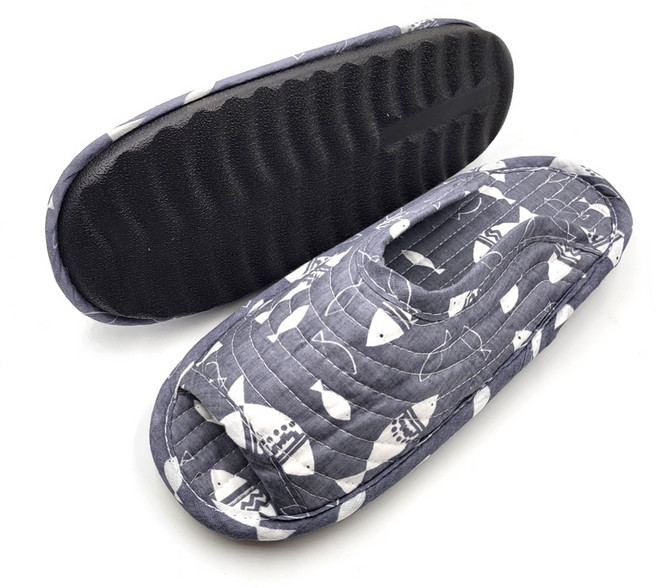 이로다 층간소음방지 실내화 면 쿠션 슬리퍼 거실화 덧신