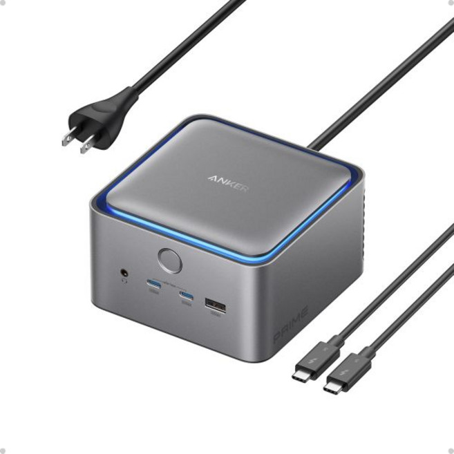 Anker Prime TB5 도킹 스테이션 최대 120Gbps 전송이 가능한 14-in-1 썬더볼트 5 도크 140W 충전 앰비언트 LED 조명 냉각 시스템 4 노트북, Anker Prime TB5 도킹 스테이션 14포트 썬, 1개