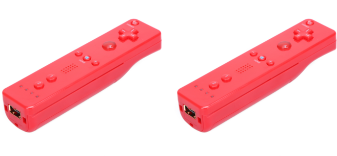 Nintend Wii용 무선 원격 게임패드 컨트롤러 조이스틱 손잡이, 01 빠른, 04 2PCS Red