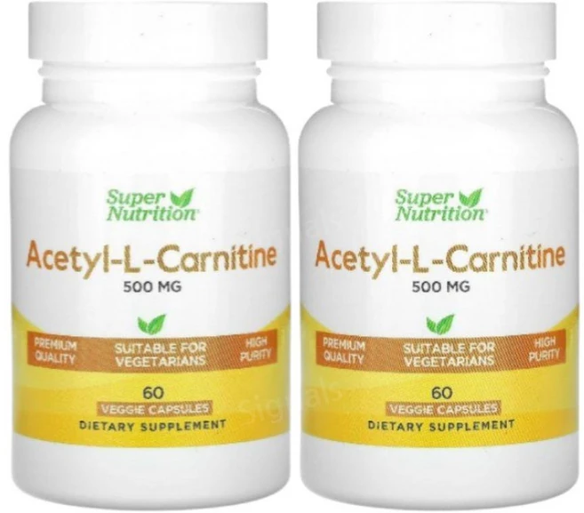슈퍼뉴트리션 아세틸-L-카르니틴 500mg 60베지캡슐, 2팩, 60정 - 쿠팡