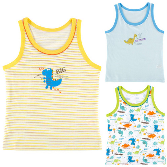 엠알키즈 남아용 순면 디노월드 런닝 3종 세트