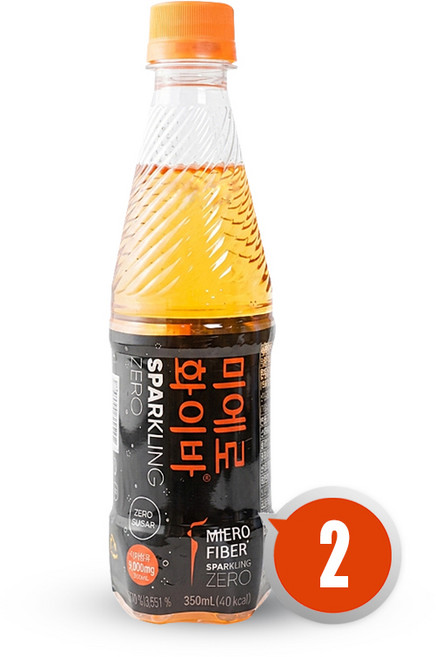 미에로화이바 스파클링 제로 탄산음료, 350ml, 2개