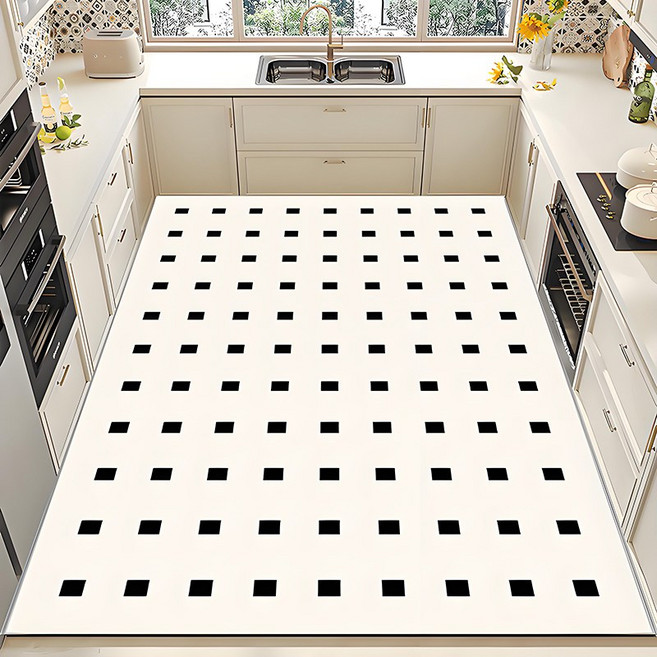 시스슈 대형 주방 매트 미끄럼방지 방수 커팅 가능 pvc 주방 발매트, A, 1개