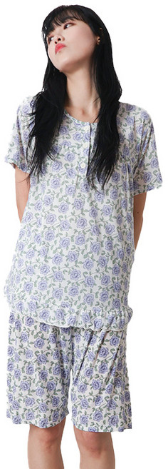 폭스 냉감 A타입 반팔 잠옷세트 E6 여성용