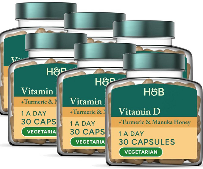 홀랜드앤바렛 터메릭 플러스 마누카허니 캡슐 Holland & Barrett Turmeric + Manuka Honey, 6개, 30정