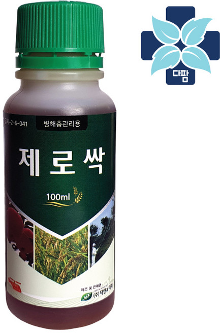 [다팜] 제로싹100mL 진딧물 송충이 톡톡이 노린재 청벌레 담배나방 깍지 미국선녀벌레 애벌레 벼룩잎 배추 벌레 퇴치 고추 토양 화분 장미 가정용 강력 퇴치제 약 농약 살충제 아님, 1개, 100ml