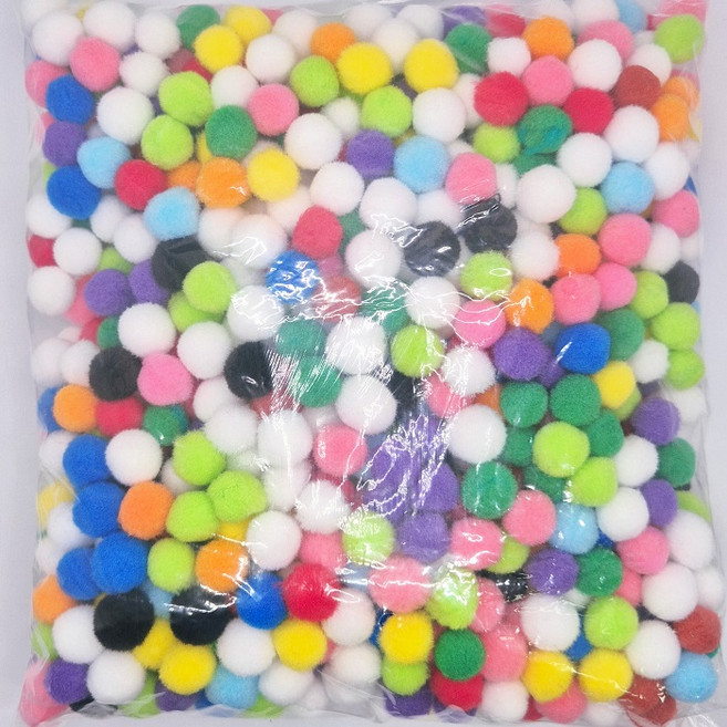 고래아트 국산 15mm 폼폼이 뿅뿅이 고탄력 대용량, 500개, 혼합색