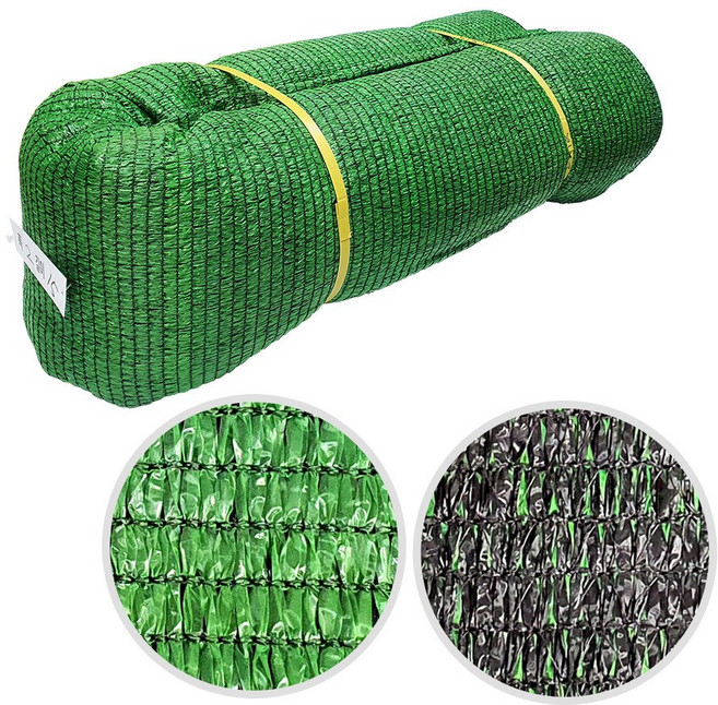 사중직 무봉제 차광막 20mx100m 강력 그늘막 차양 비닐하우스 차광망 흑색+녹색 양면