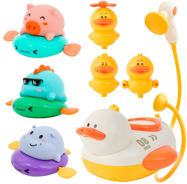 리틀클라우드 유아 장난감 2종 모음, 꿀튜브, 함튜브, 용튜브,엄마 오리보트, 오일이, 오두리, 오삼이, 1개
