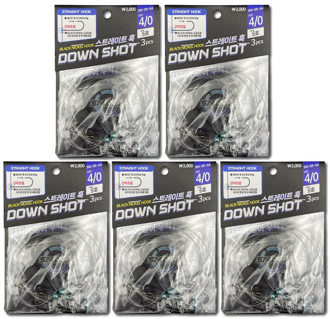 쎈피싱 대용량 광어 우럭 유동식 다운샷 채비 15개입, 1개