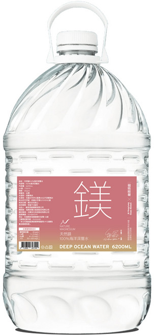 天然鎂 海洋深層水 6200毫升大容量 2瓶裝, 1套, 6.2L