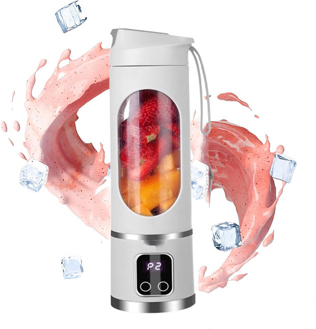 휴대용 고속 과일 블렌더 3단계 조절 믹서기 450ml 대용량, KMLY-500