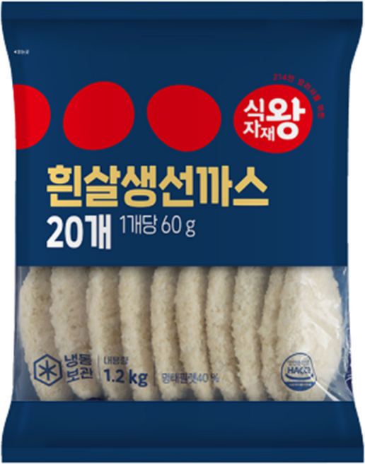 식자재왕 청파래 생선까스, 2개, 1.2kg