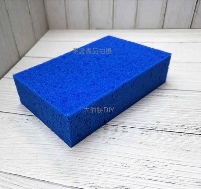 台灣製 加大細目海綿 海藻海綿 木漿海綿吸水力強 多用途海綿 洗車 泥作清潔 磁磚 高密度網狀式結構不傷車漆, 1個, 海藻海綿(藍色)