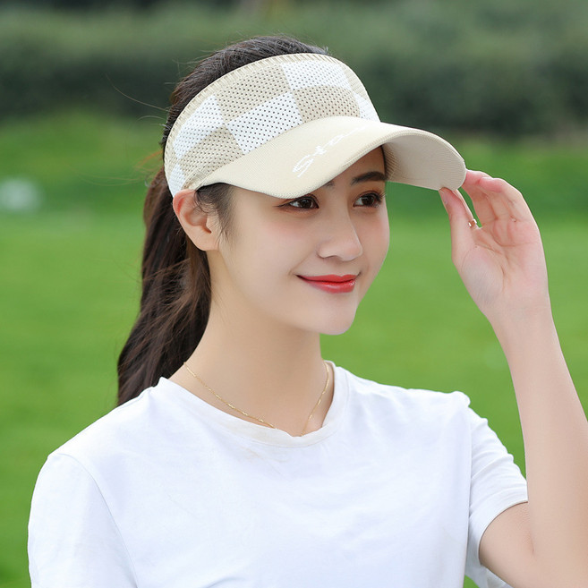 미니멀미 여성 골프 테니스 모자 여름 썬캡, 베이지, 1개