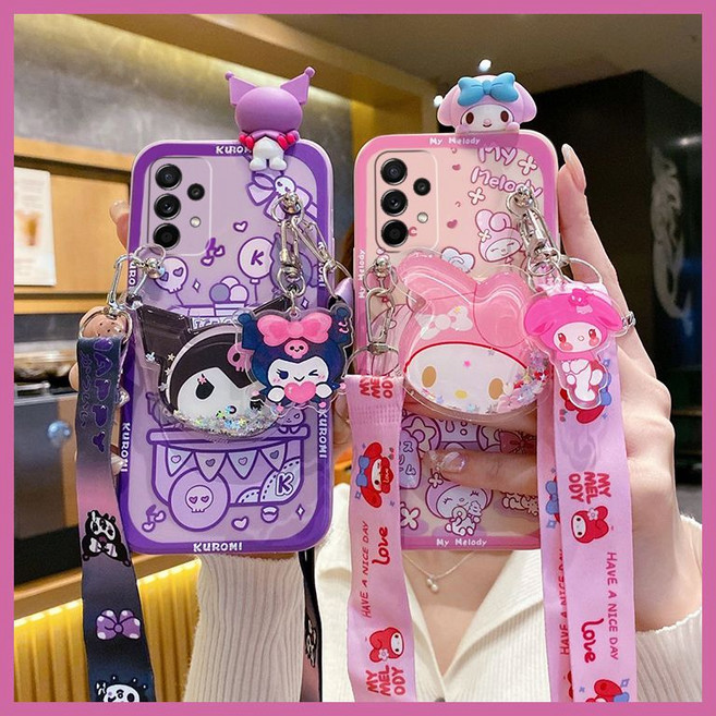갤럭시A16 무너폰 마이멜로디 피규어 목걸이줄 갤럭시 케이스