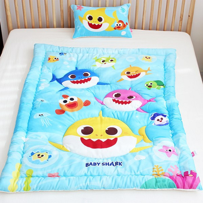 핑크퐁 아기상어 부드러운 모달코튼 아동 차렵이불-100x140cm, 혼합